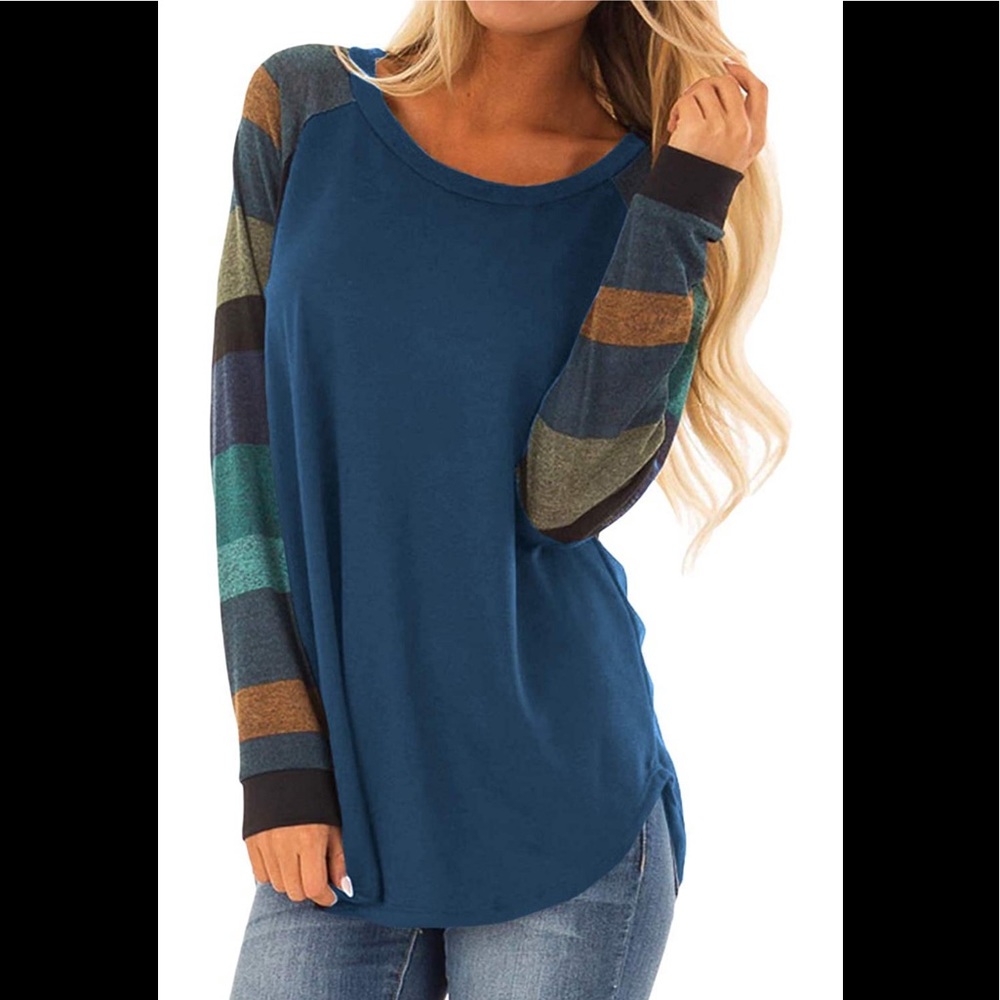 🆕 Beautiful Casual Long sleeve Striped Tunic
